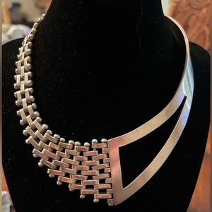 Sterling silver art deco choker